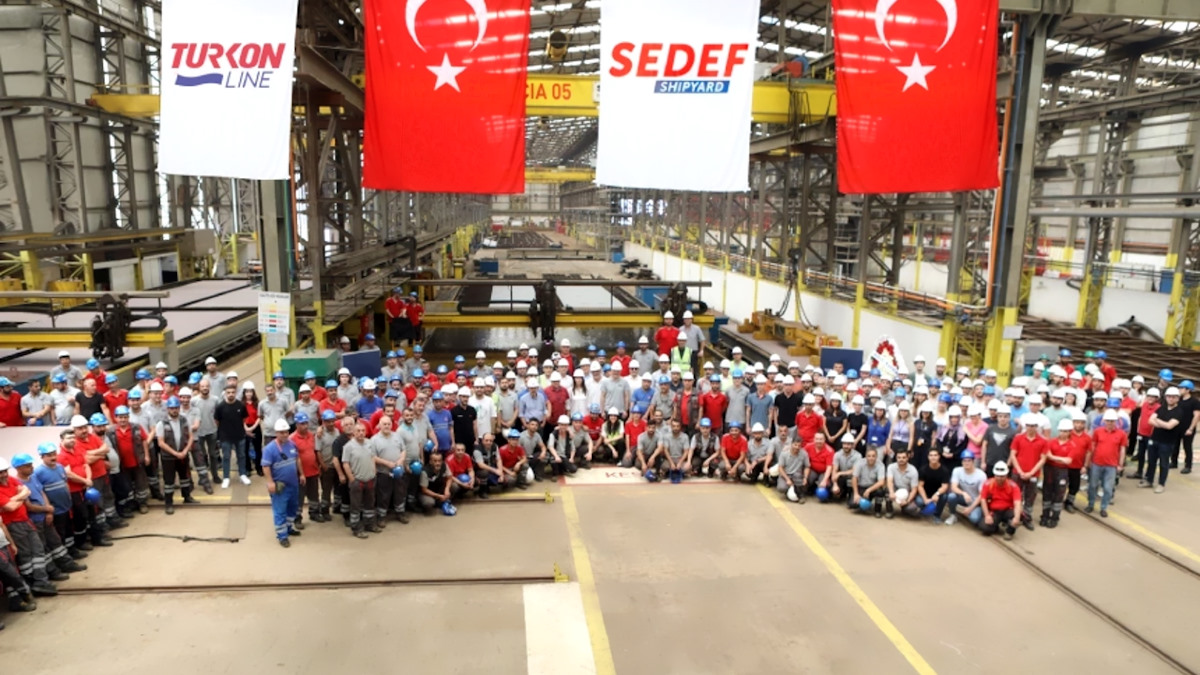 Turkon's Milestone: Construction Starts on Turkey's Largest Container Ship at Sedef Shipyard